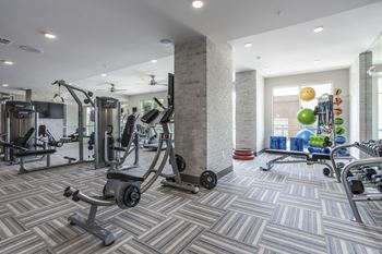 Fitness center with cardio and weights